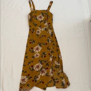 long orange dress